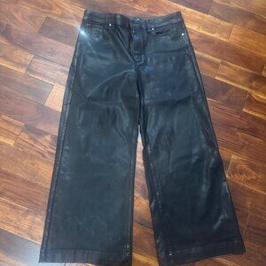 Pagie cropped Wide Leg leather pants- Size 32